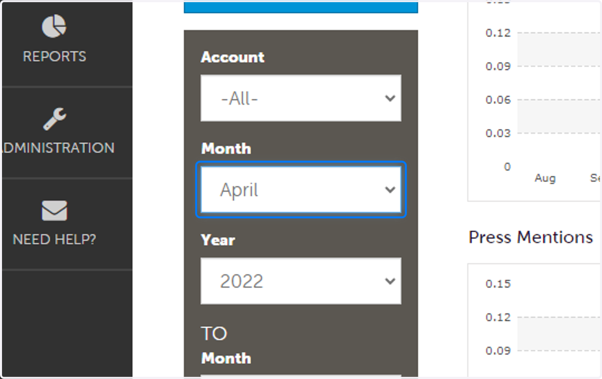 Select April from Month