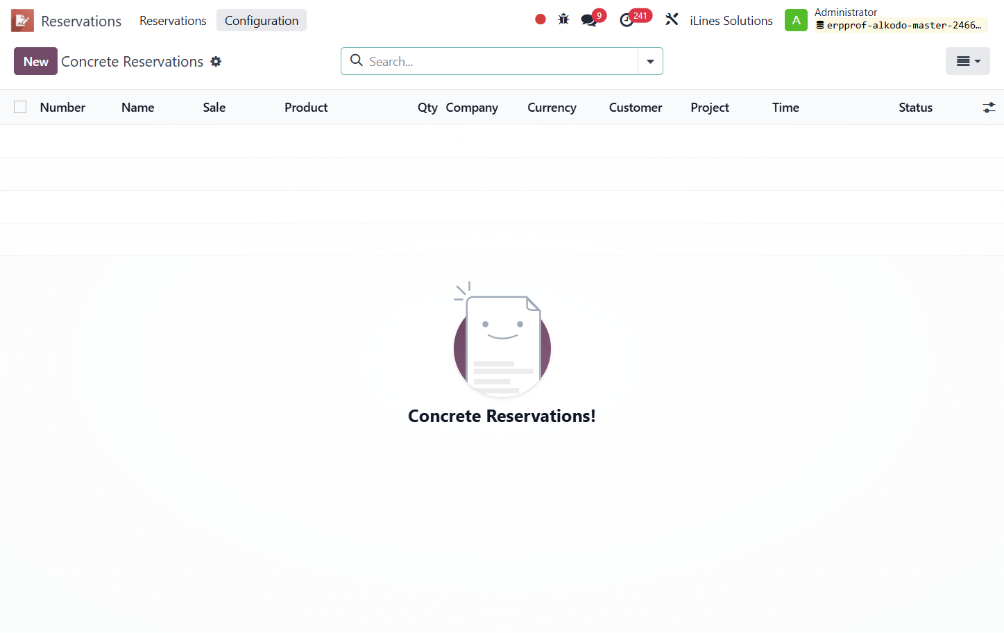 Click on Configuration