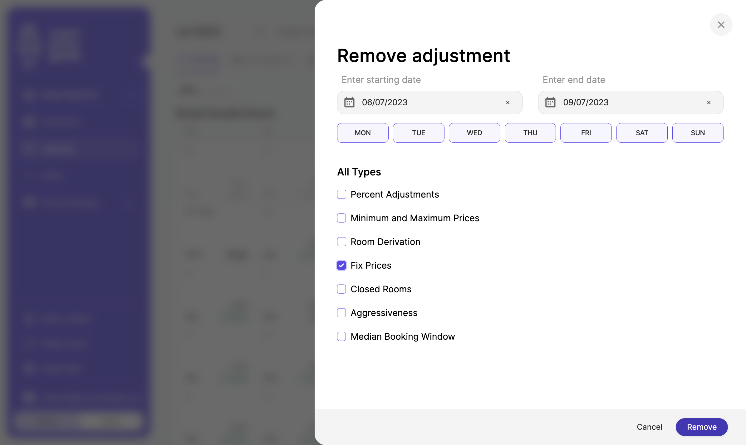 Click on "Remove" on the bottom right