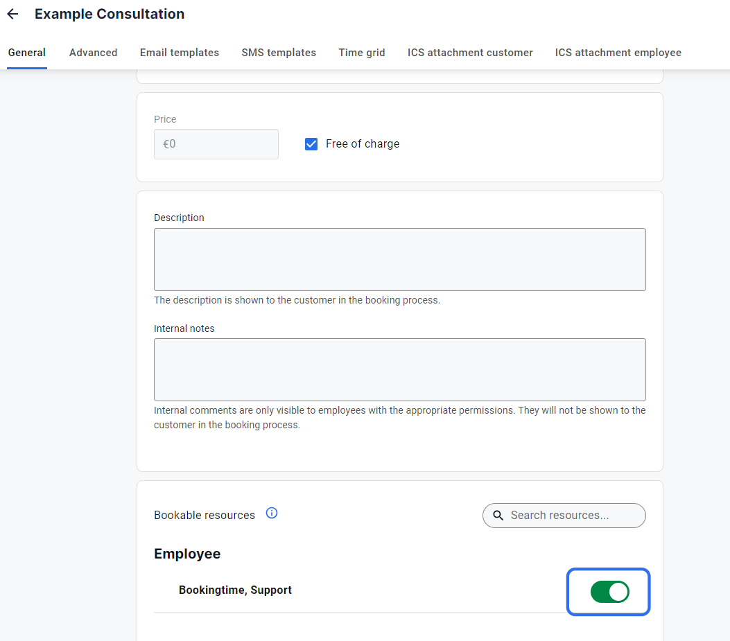 Employee and resource selection