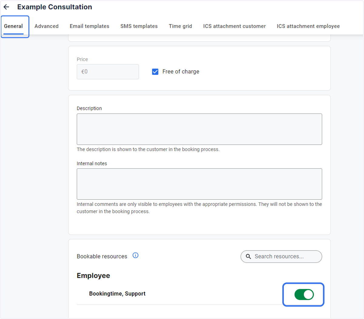 Employee and resource selection