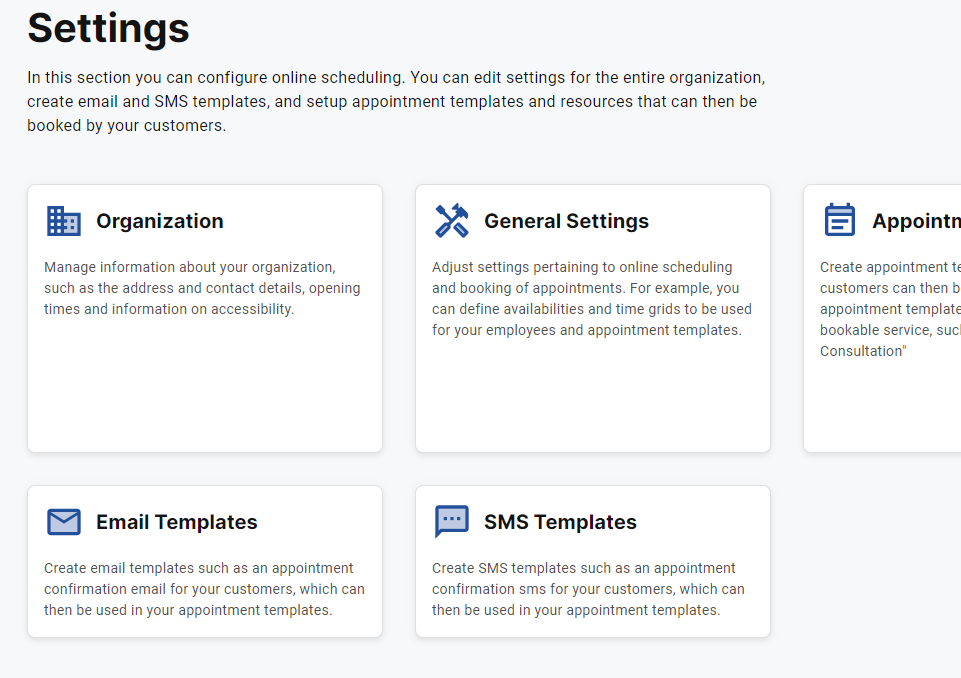 Click on Organisation