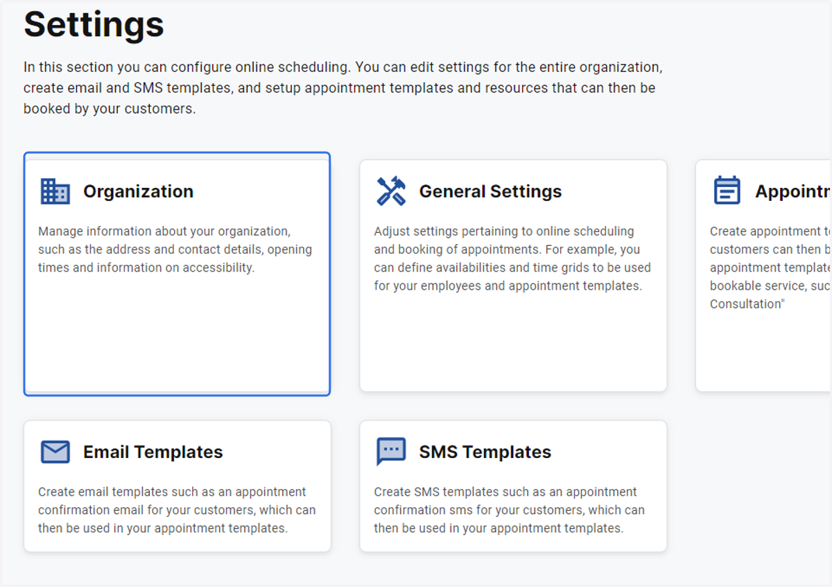 Click on Organisation