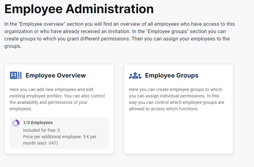 Click on employee overview