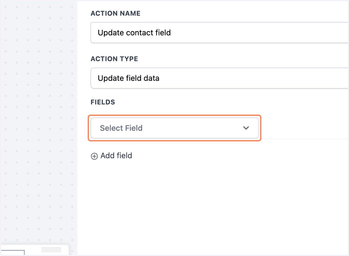 You'll see a list of fields you can update. These fields are stored in each customer’s contact profile, such as: