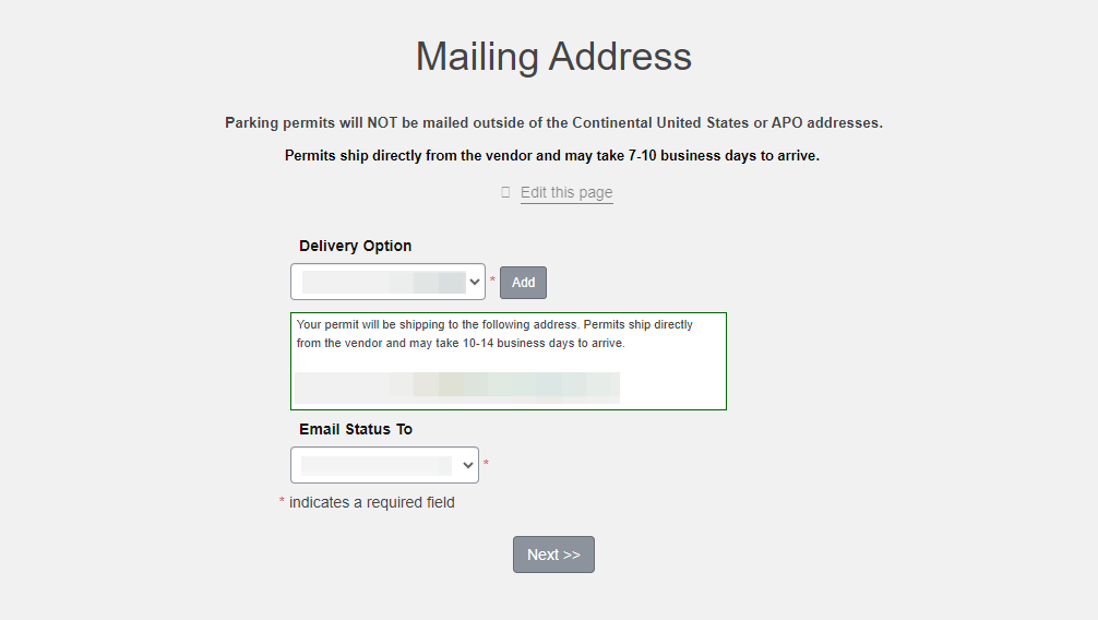 Verify your address