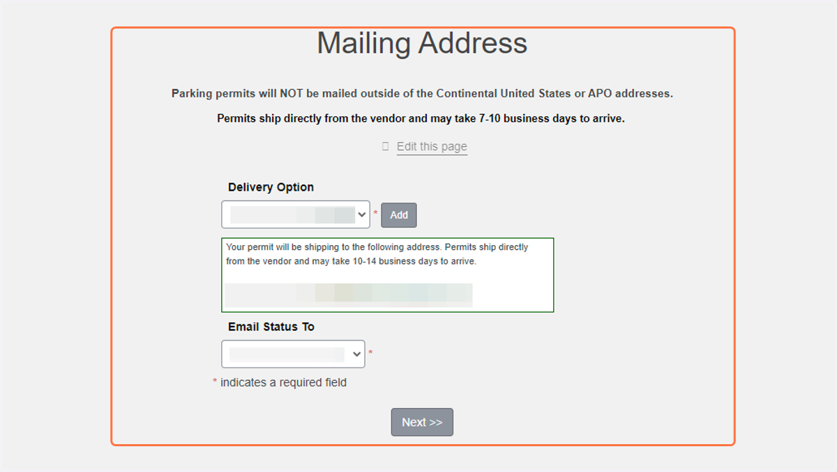 Verify your address