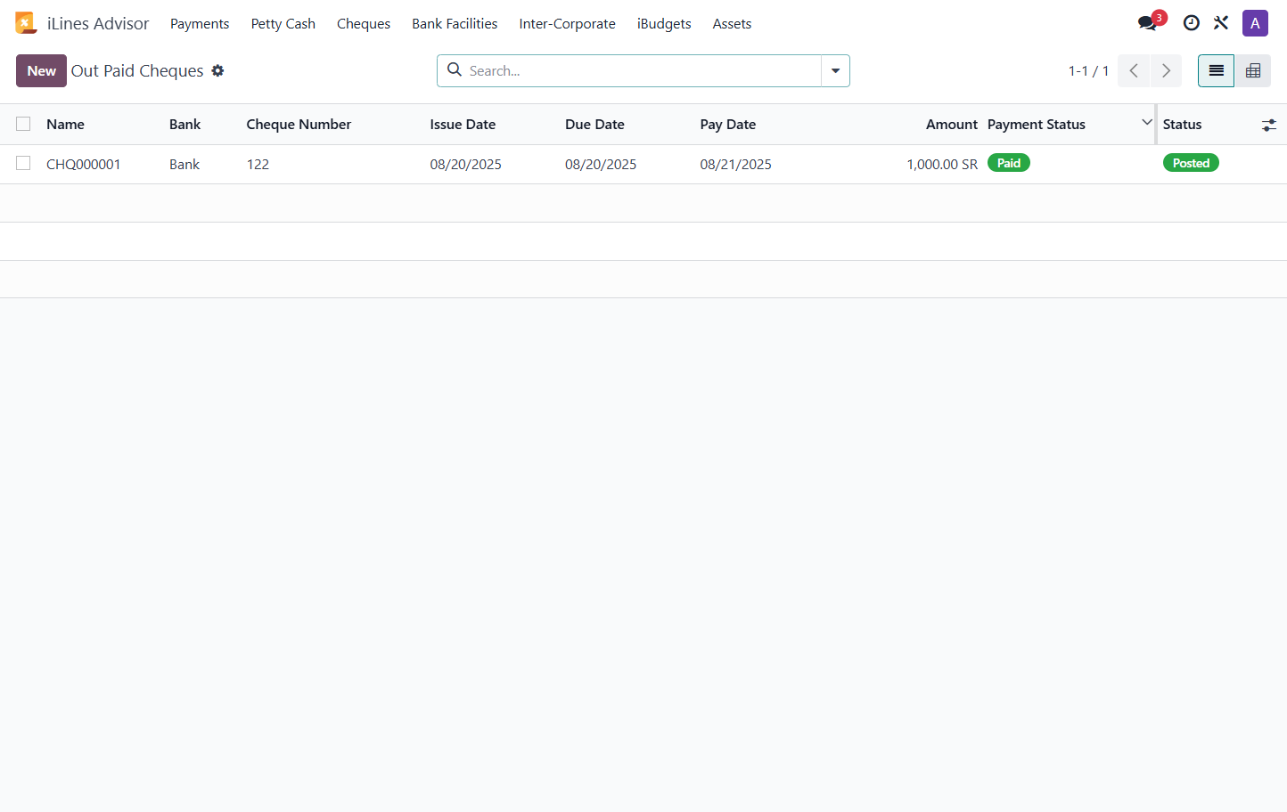 Click on Payment Status