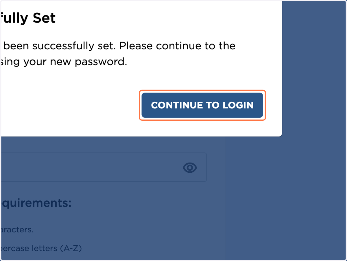 Click "CONTINUE TO LOGIN"