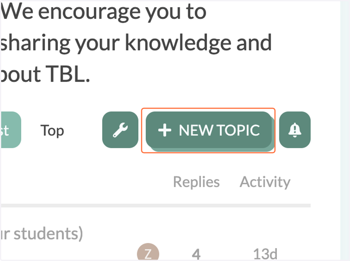 Click on NEW TOPIC