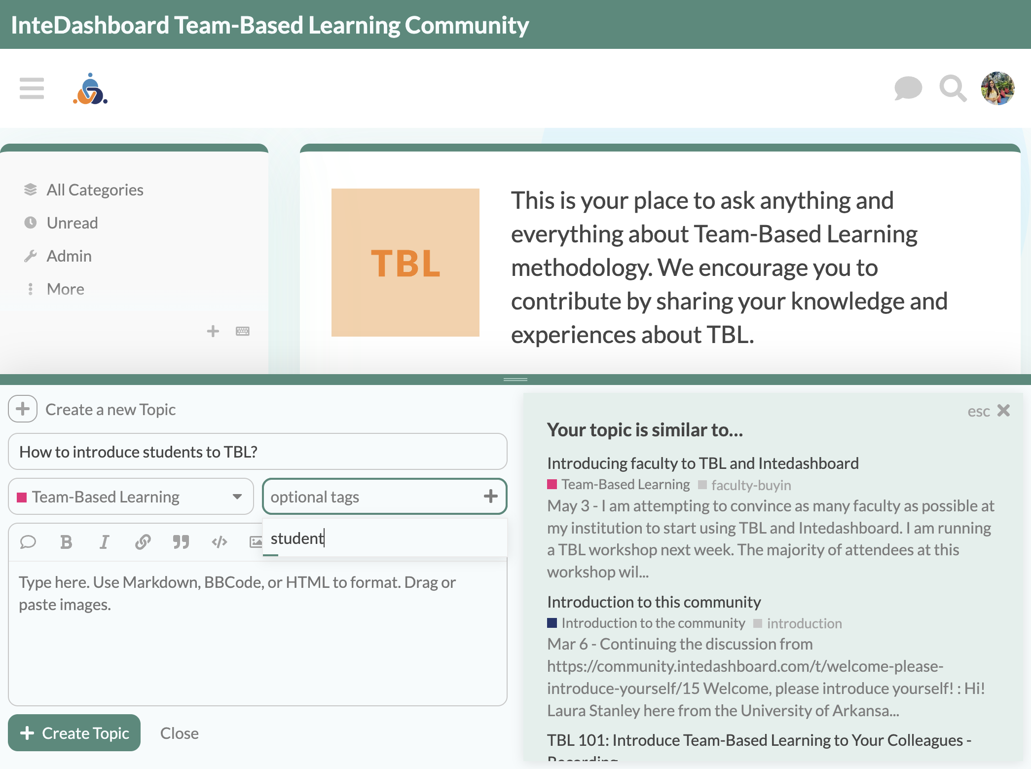 Type the phrase under which your topic falls. For instance, student buy-in.