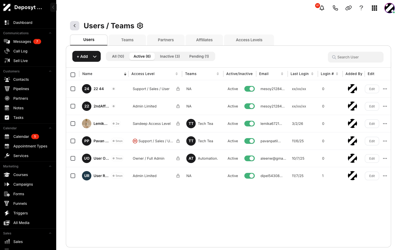 Step 4: You will now be navigated to the Users tab, which is the default tab.