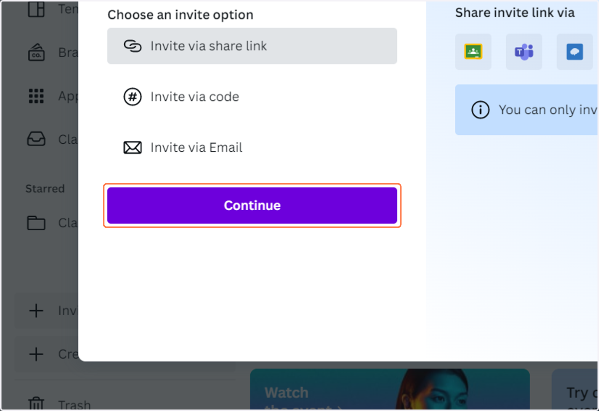Click on Continue