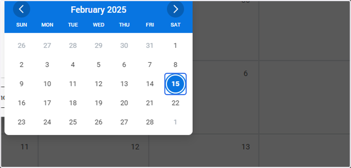 Choose the date range that you will be using Flex Time