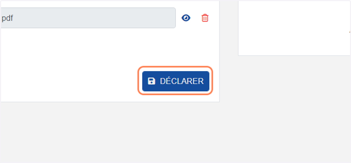 Cliquer sur "DÉCLARER"