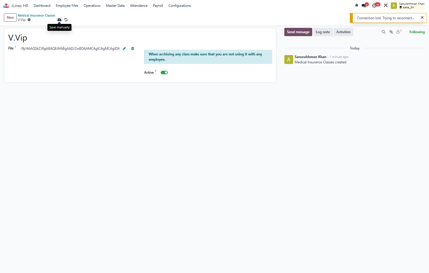 Click on Save manually finally your file is uploaded and you can save the details
