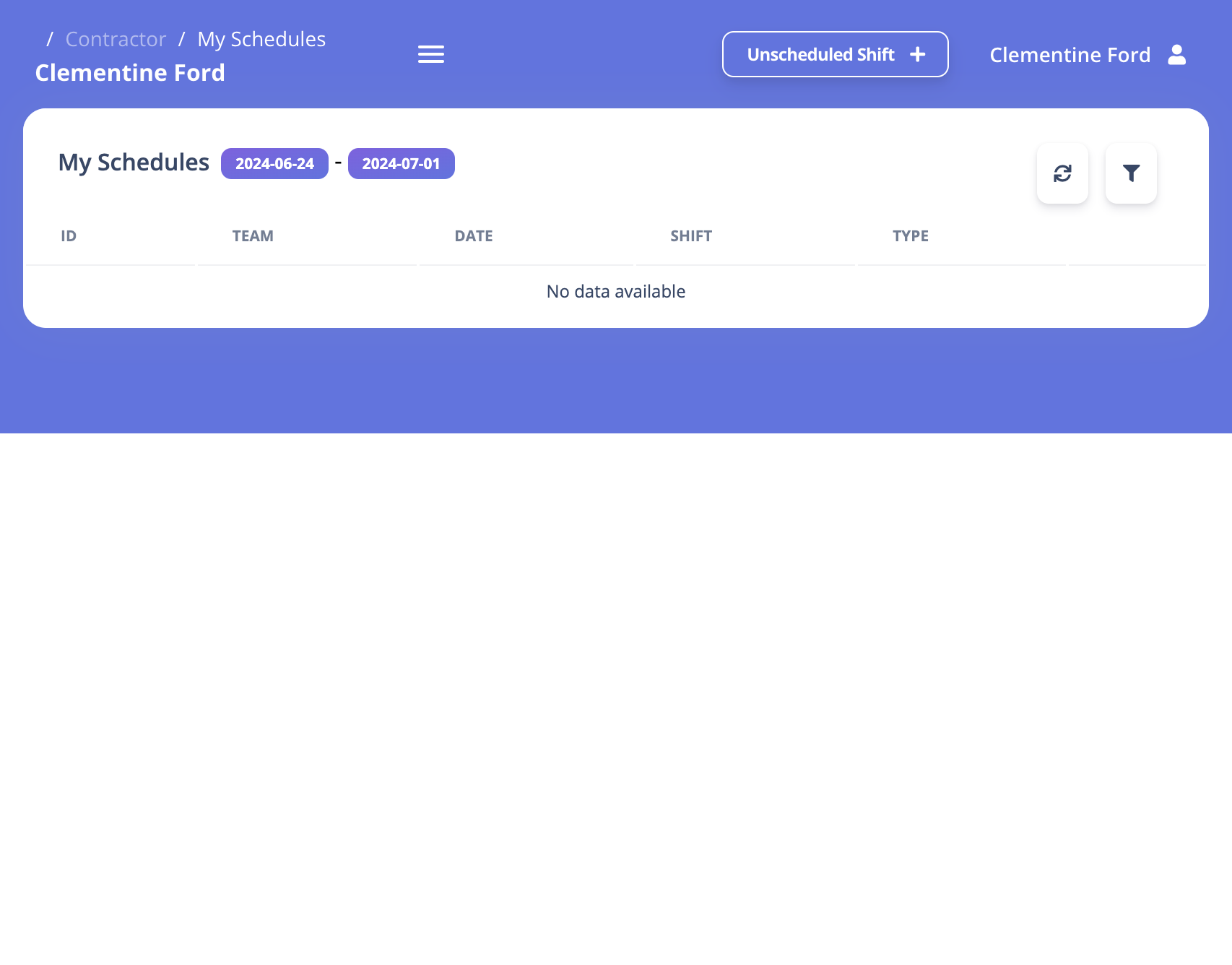 Or you can click on the dates in the dashboard