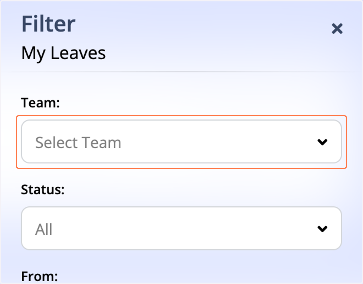 Click on Select Team