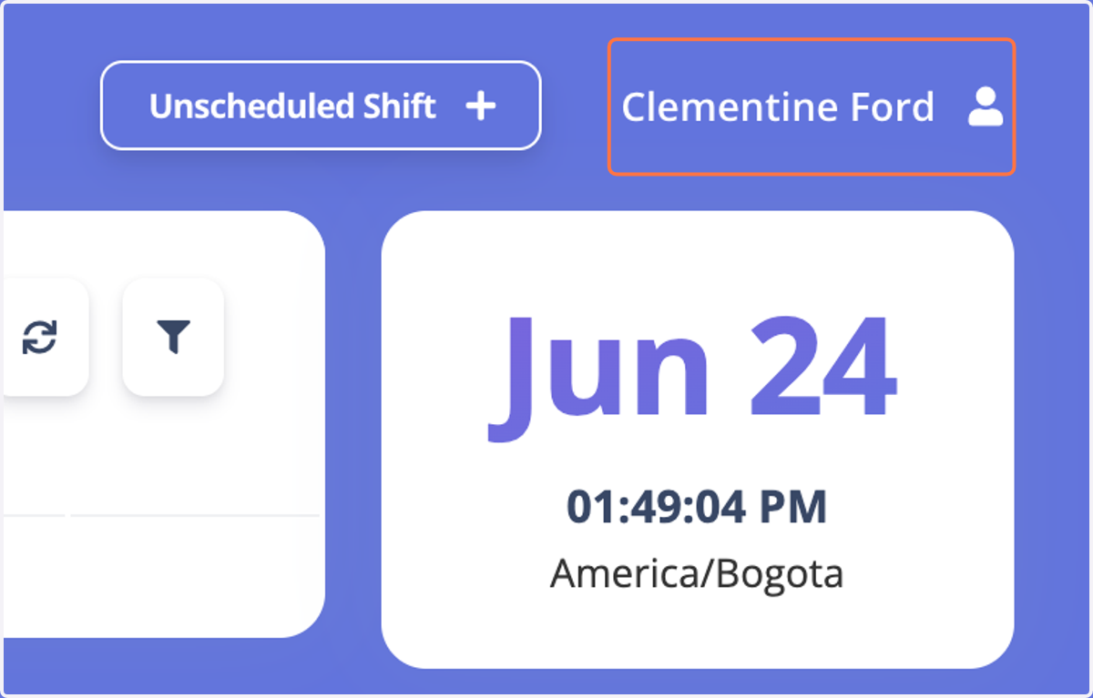 On the righthand corner of your Fast DTR interface, click on your name