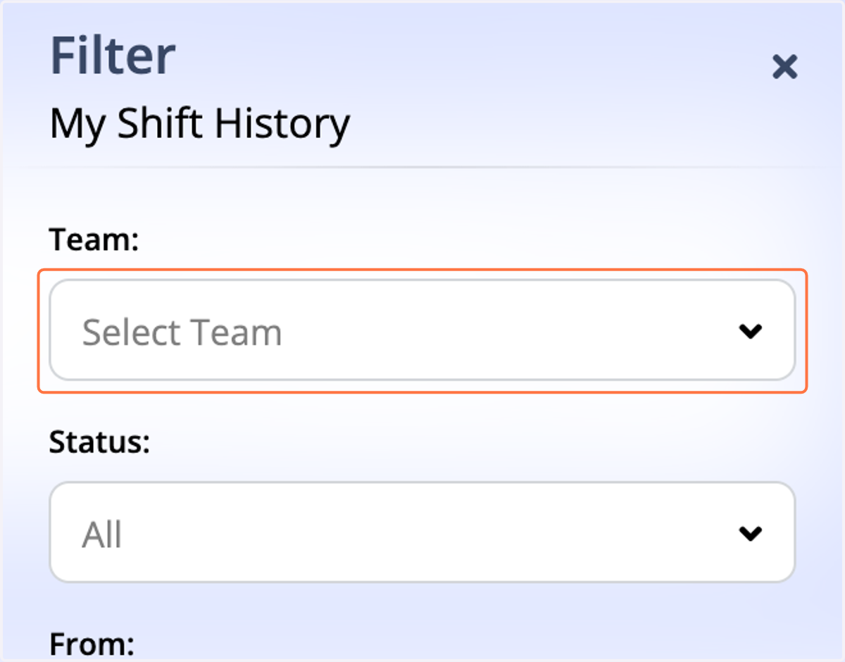 Click on Select Team