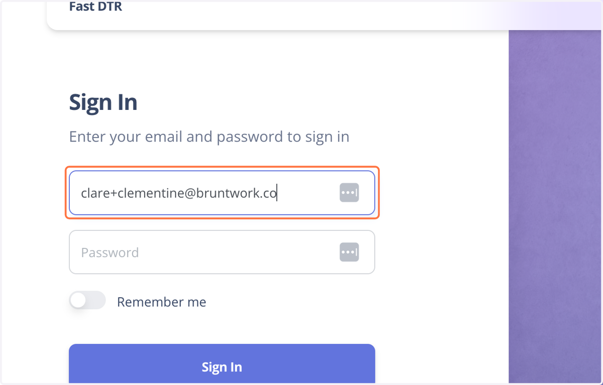 Sign in with your BruntWork email address