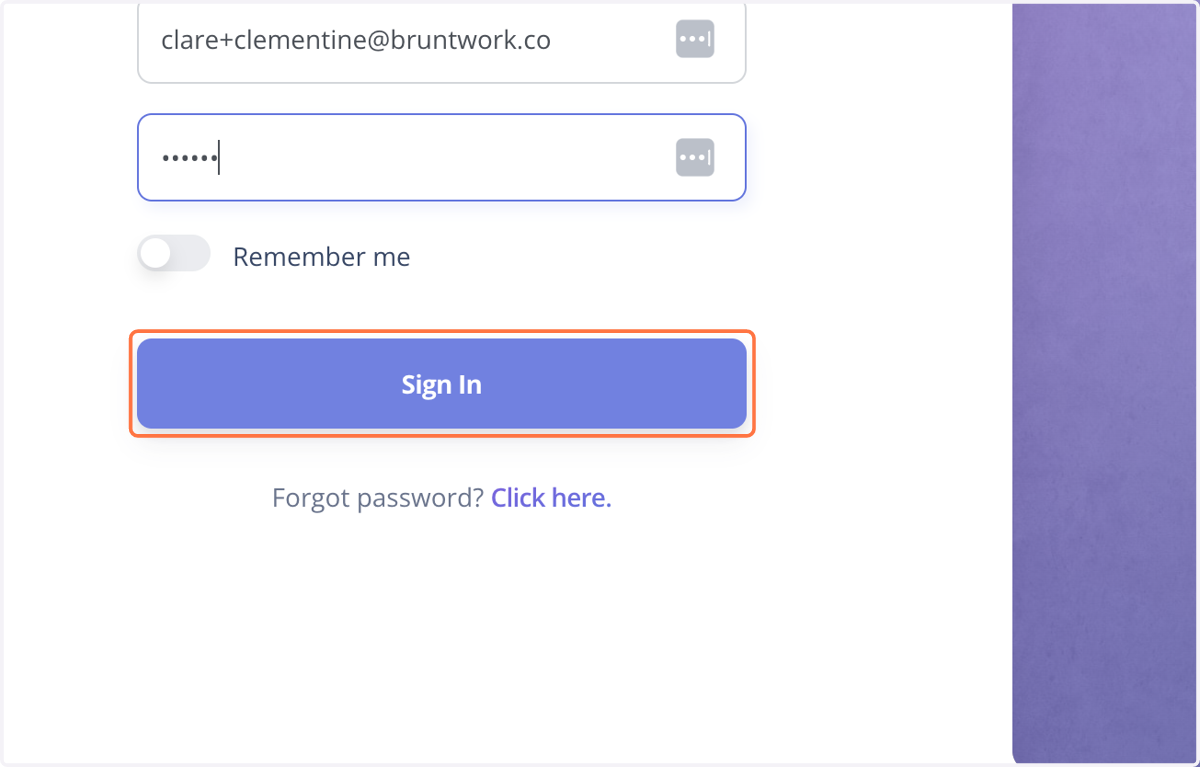 Click on Sign In