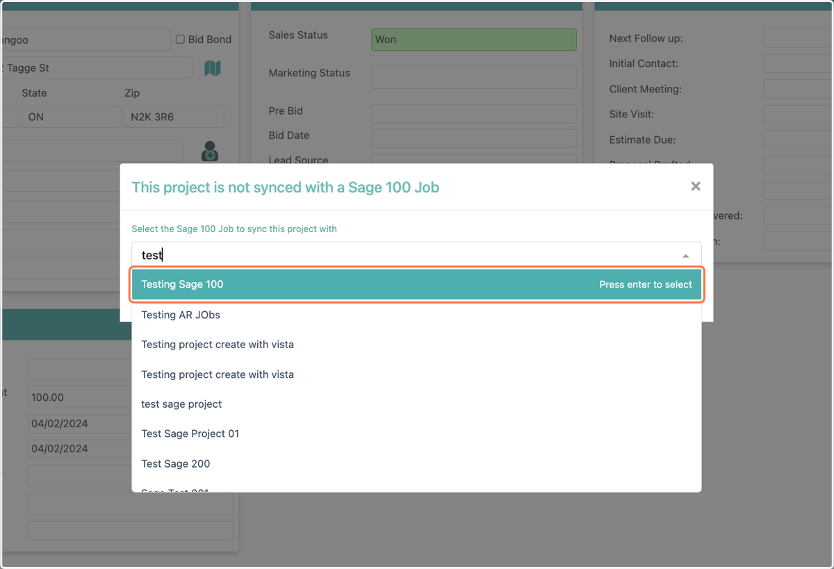 Find the project that you would like to pull