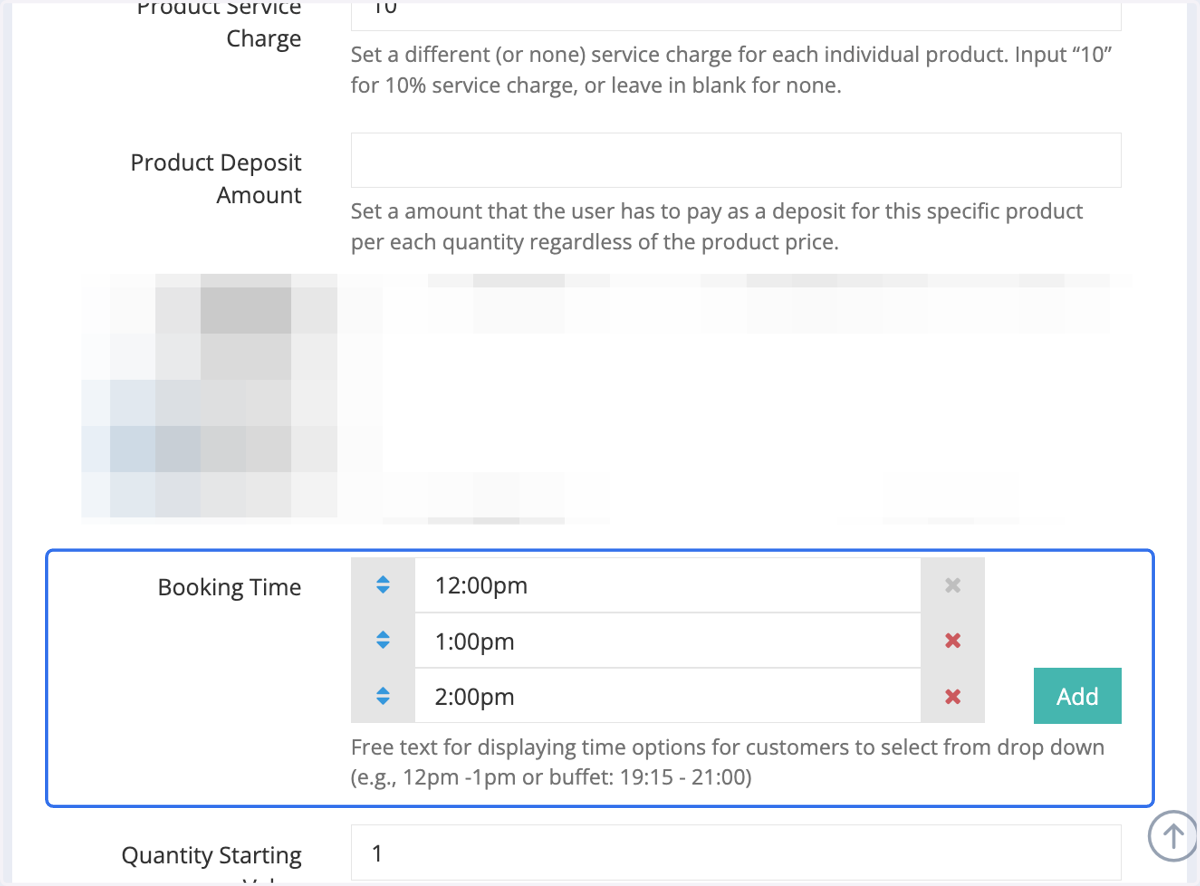 Standard field for selecting time options from a drop-down menu, which allows customers to choose their preferred time.