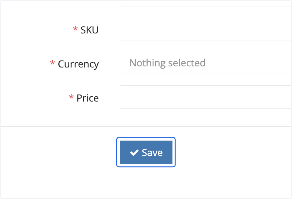 Click on the “Save” button to save your product child’s settings.