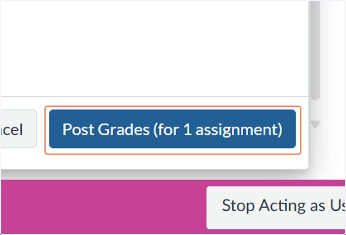 Click on Post Grades