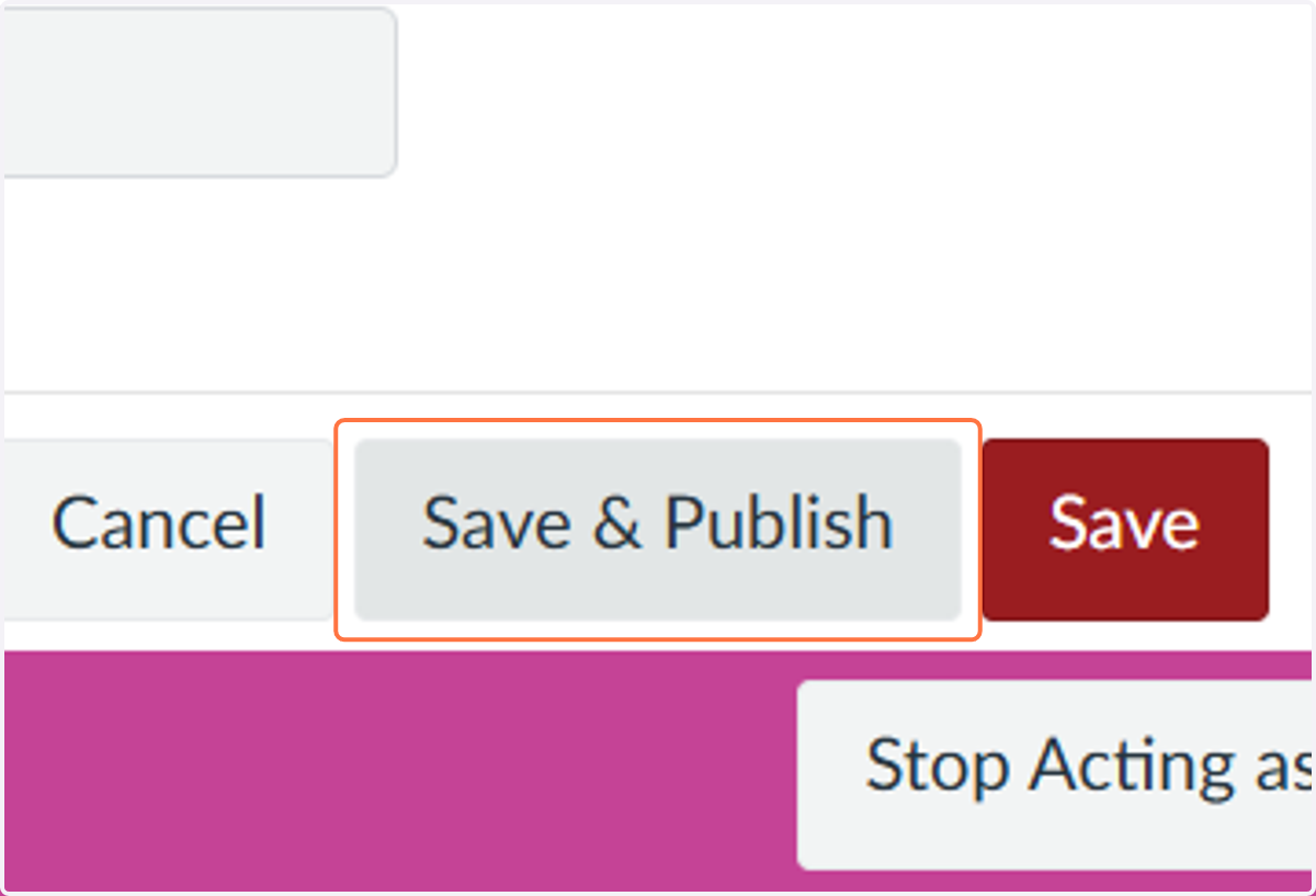 Click on Save & Publish