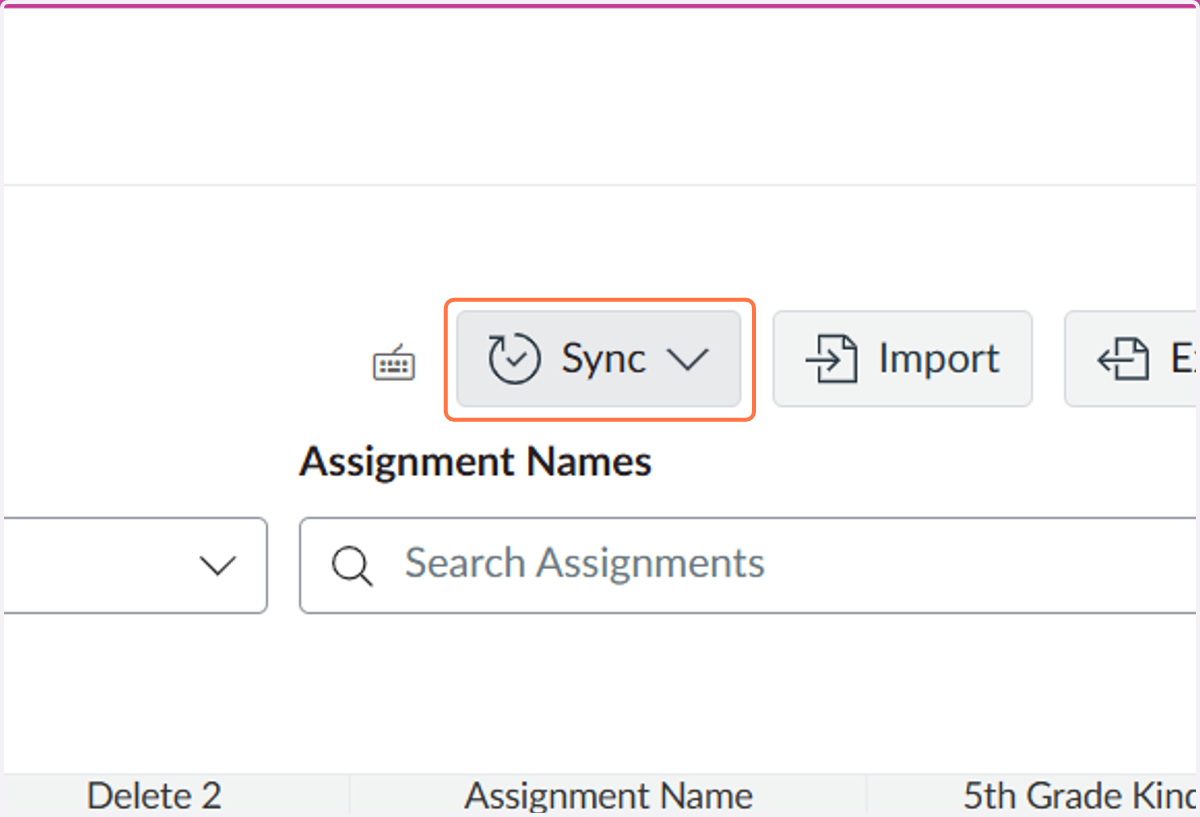 Click on Sync