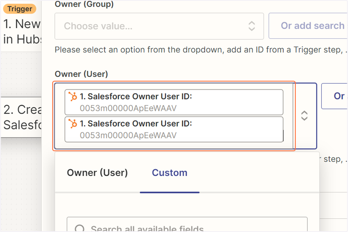 Click on reference::OwnerId2