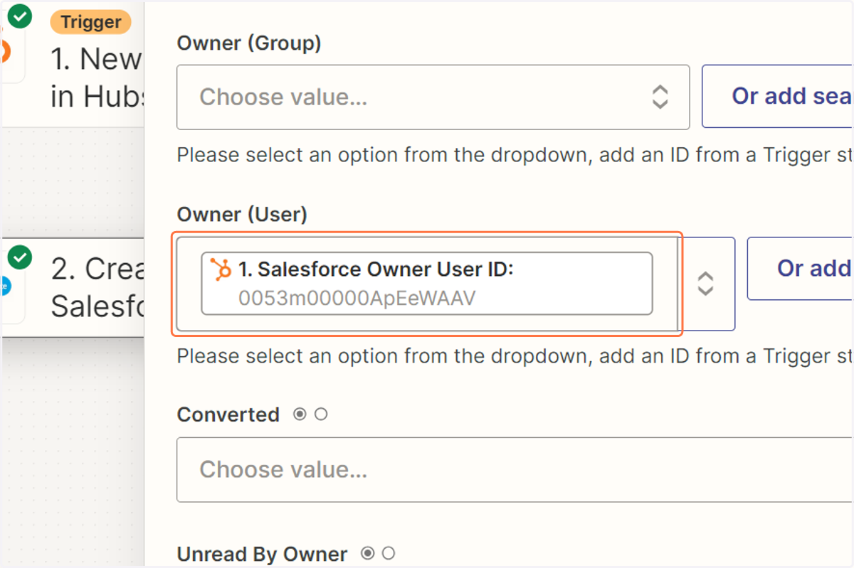 Click on reference::OwnerId2