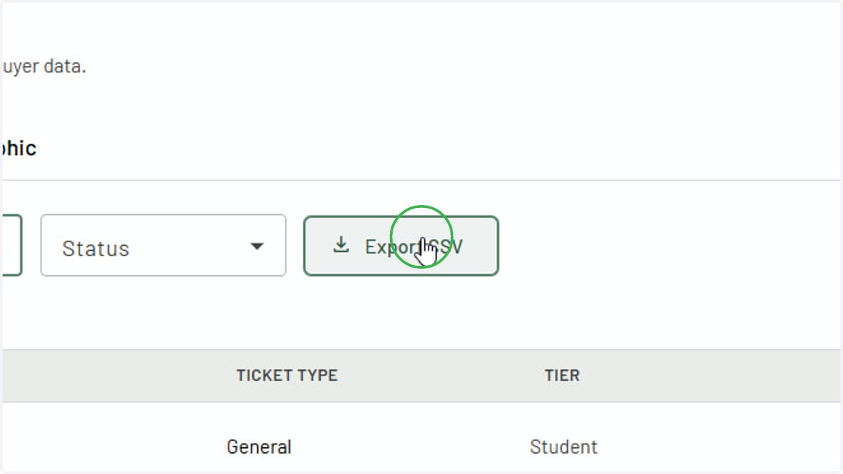 Click Export CSV