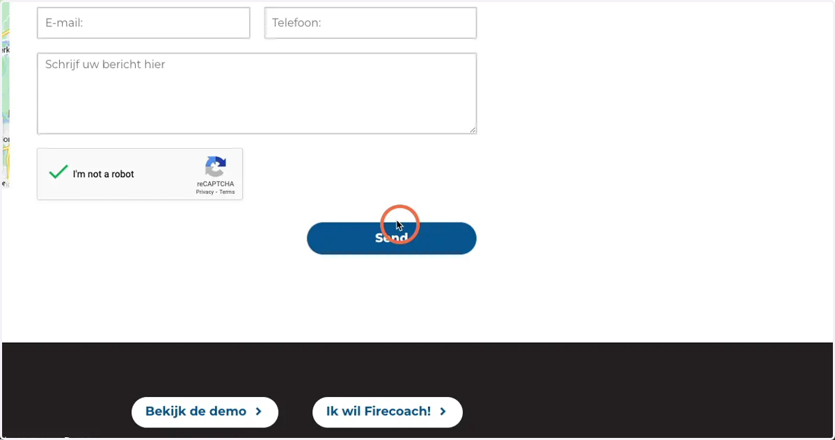Click 'Send' to send your message to WB Firepacks