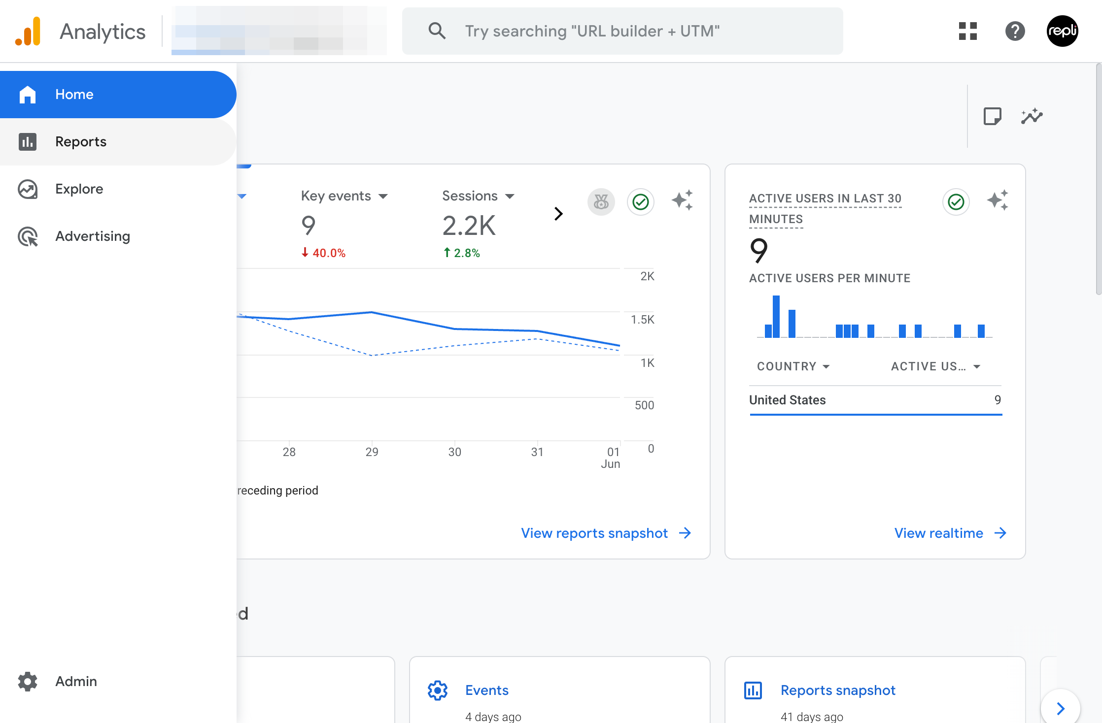Click on Reports