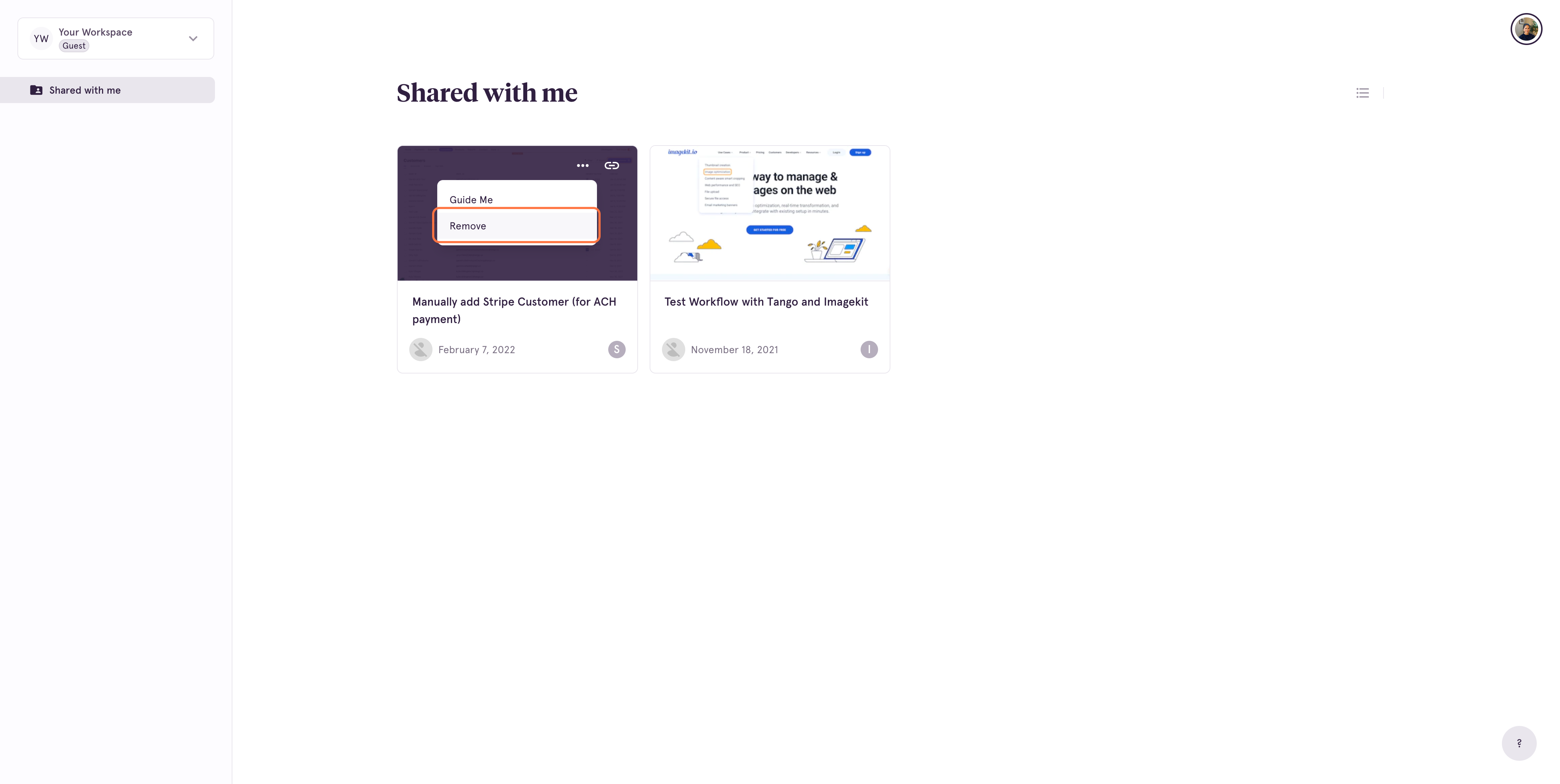 Select the ellipses on the Workflow you'd like to remove, and confirm removal