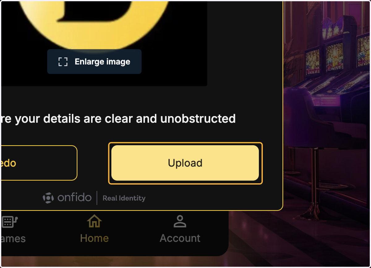 Upload front of ID