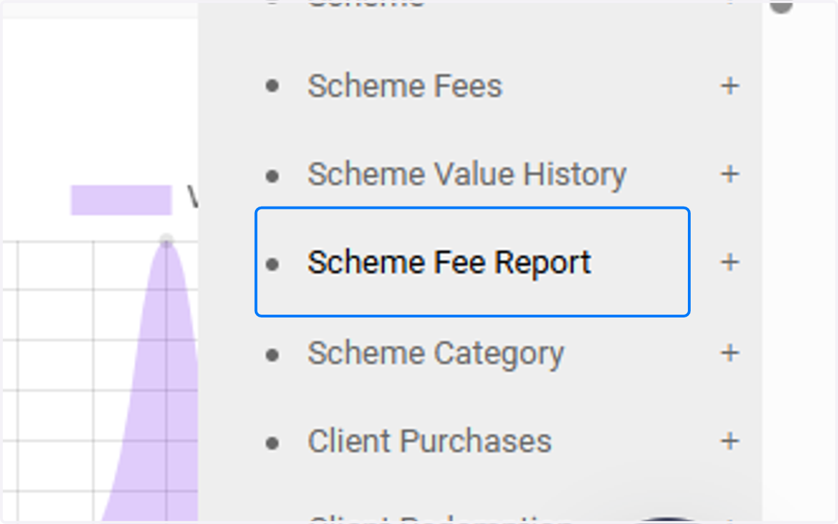 Click on Scheme Fee Report