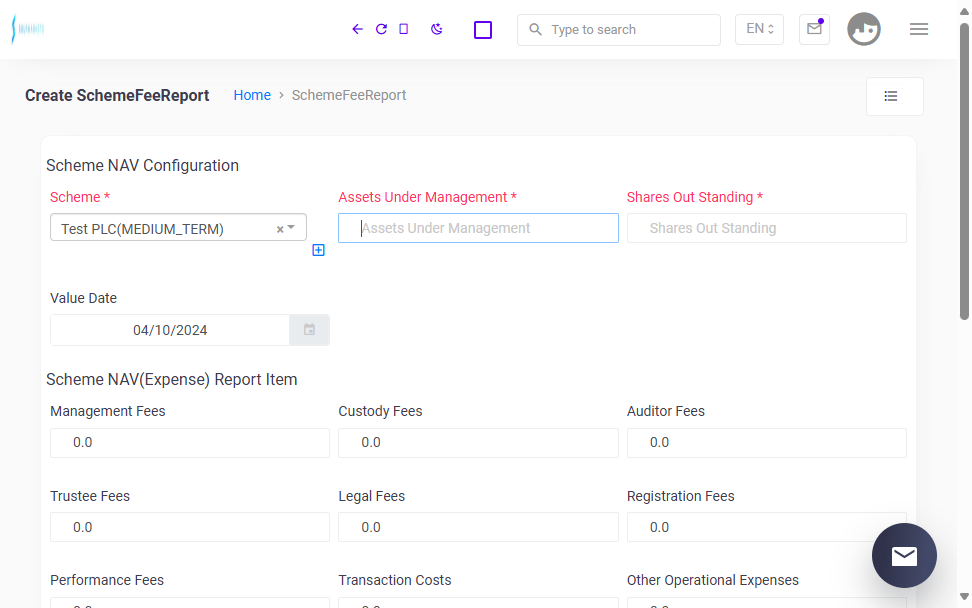 Click on Assets Under Management