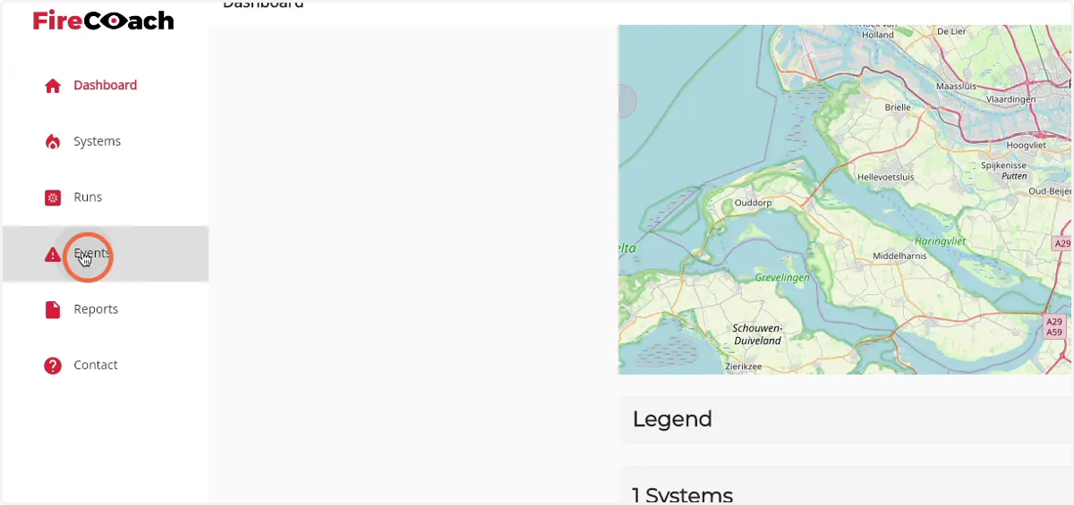 Click on 'Events'