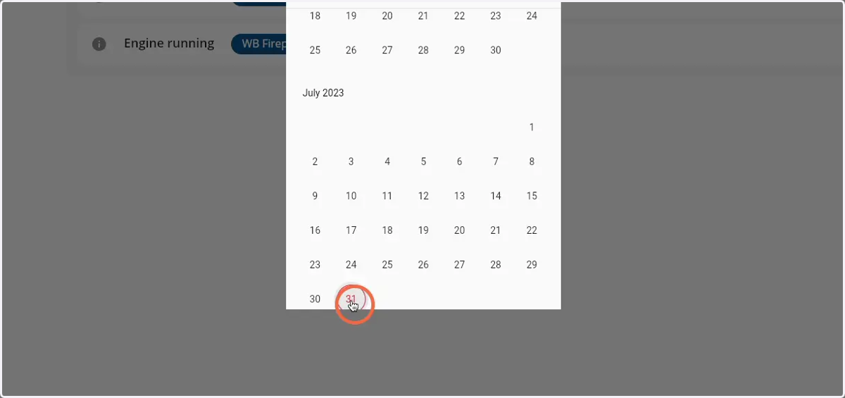 Select the last day of your preferred date range