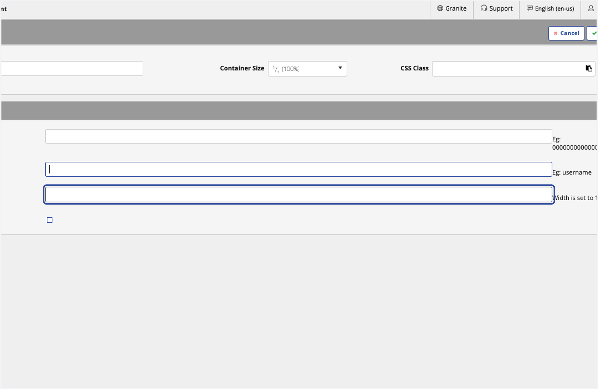 Enter how high you want the module to be. Default will be 100% of the module row space.
