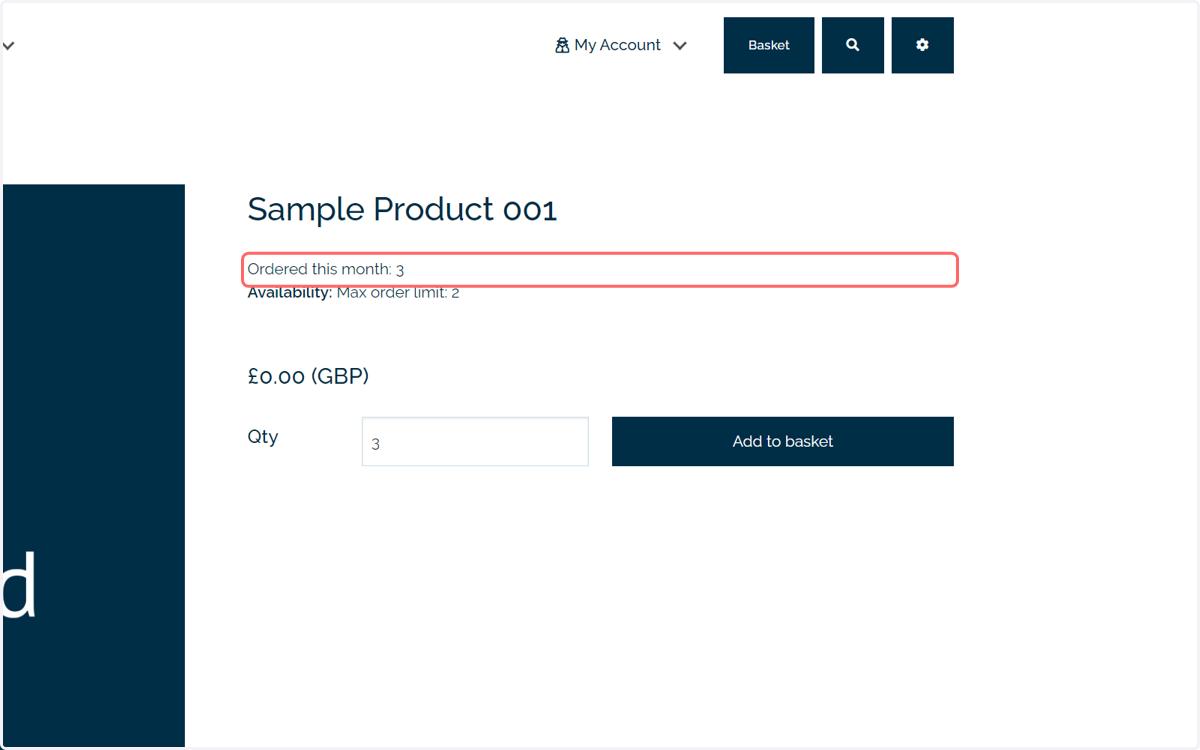 Once the order is placed, return to your product