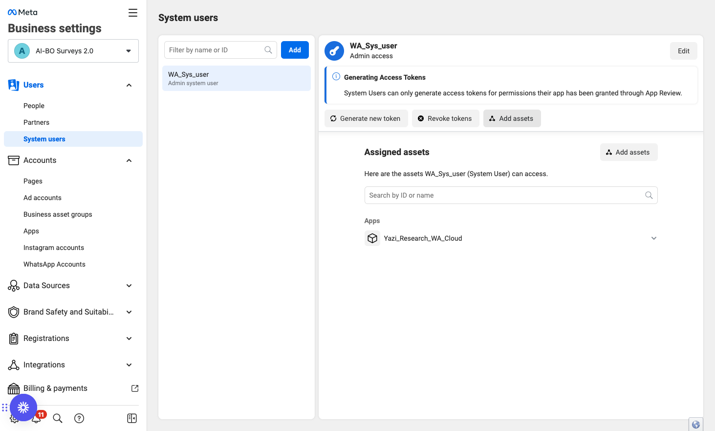 Click on Add assets