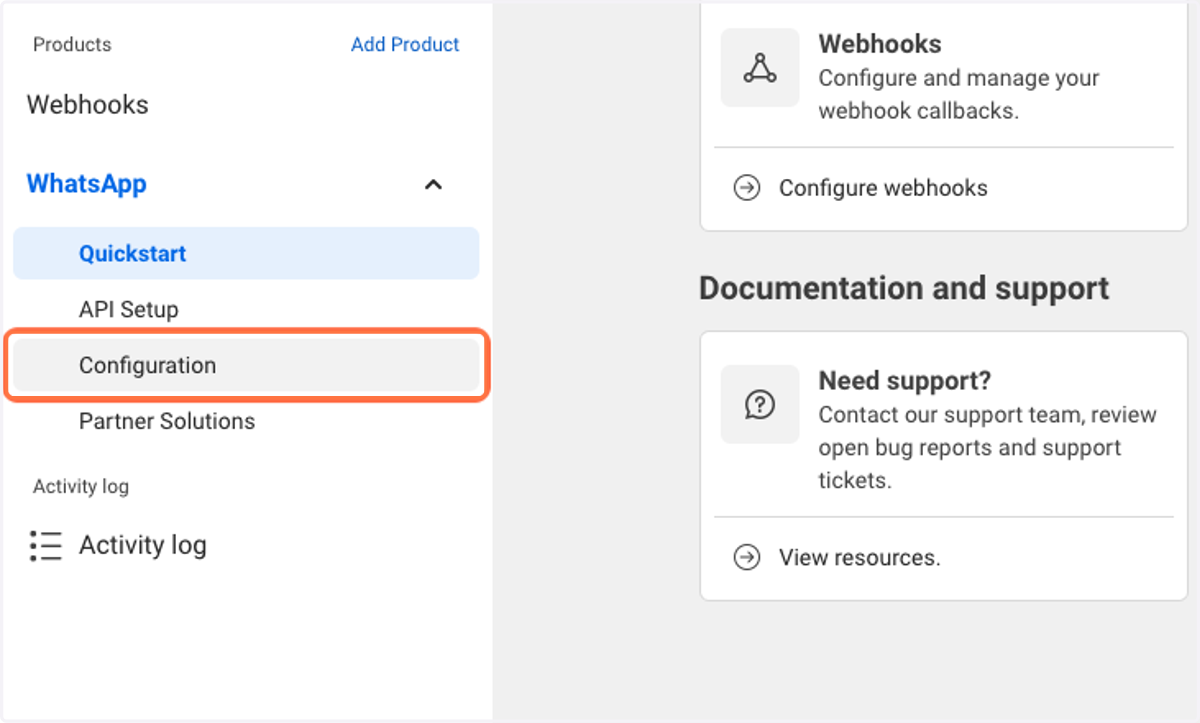 Click on Configuration