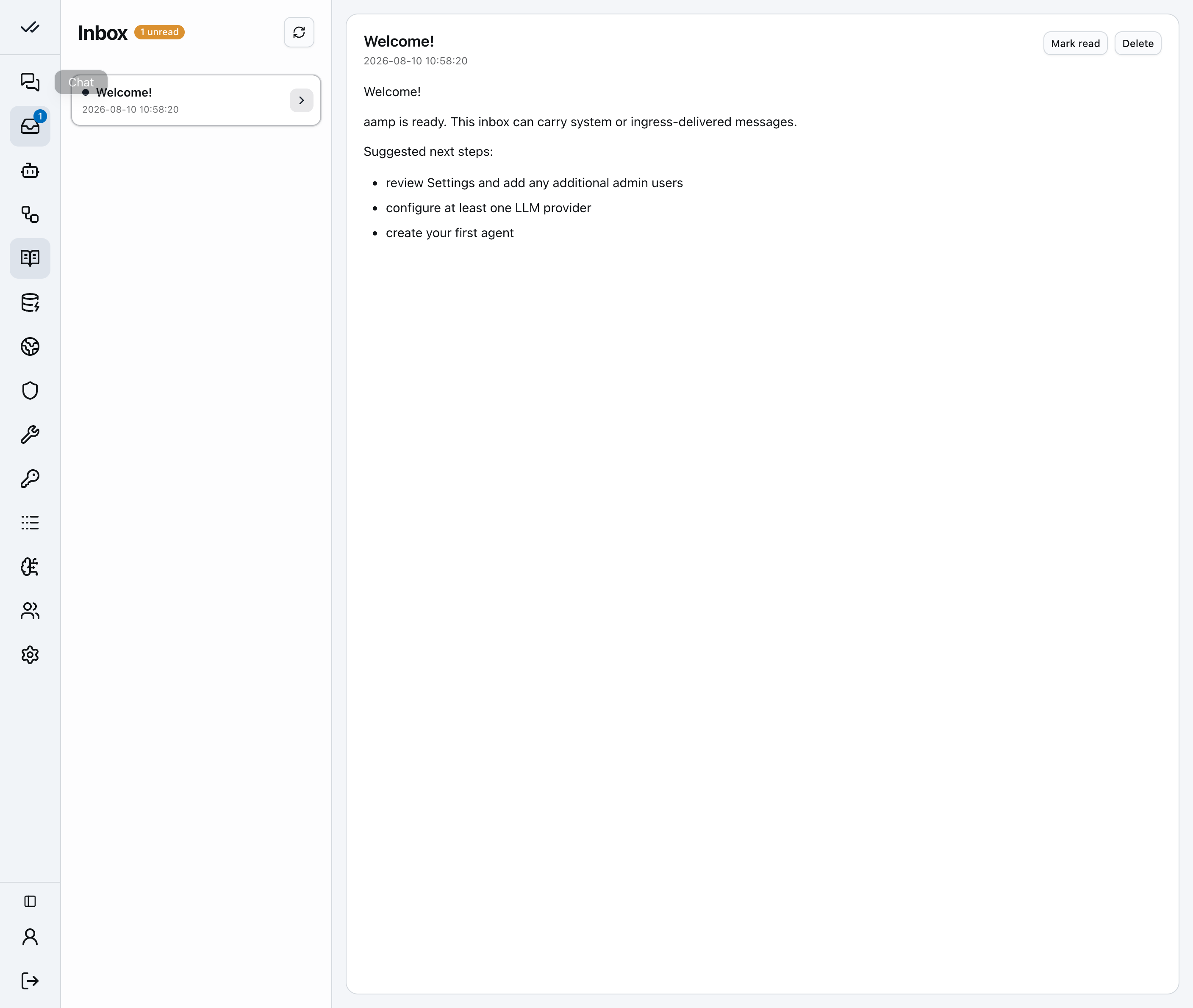 Step 1 of the datasets walkthrough