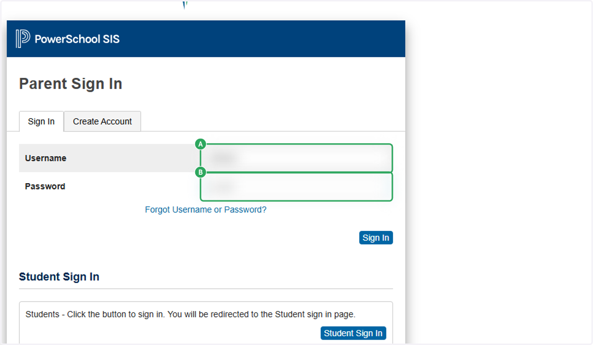 A. Type Username B. Type password