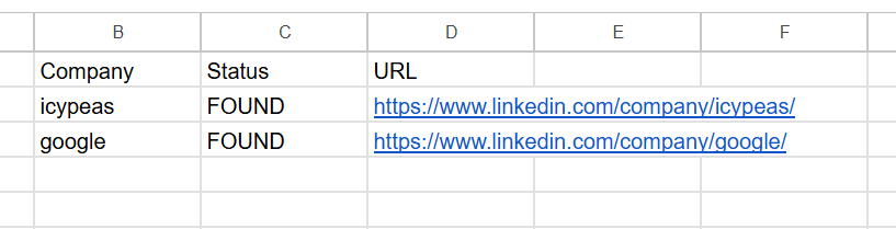 Go back to your Google Sheet document. The results will now appear automatically.